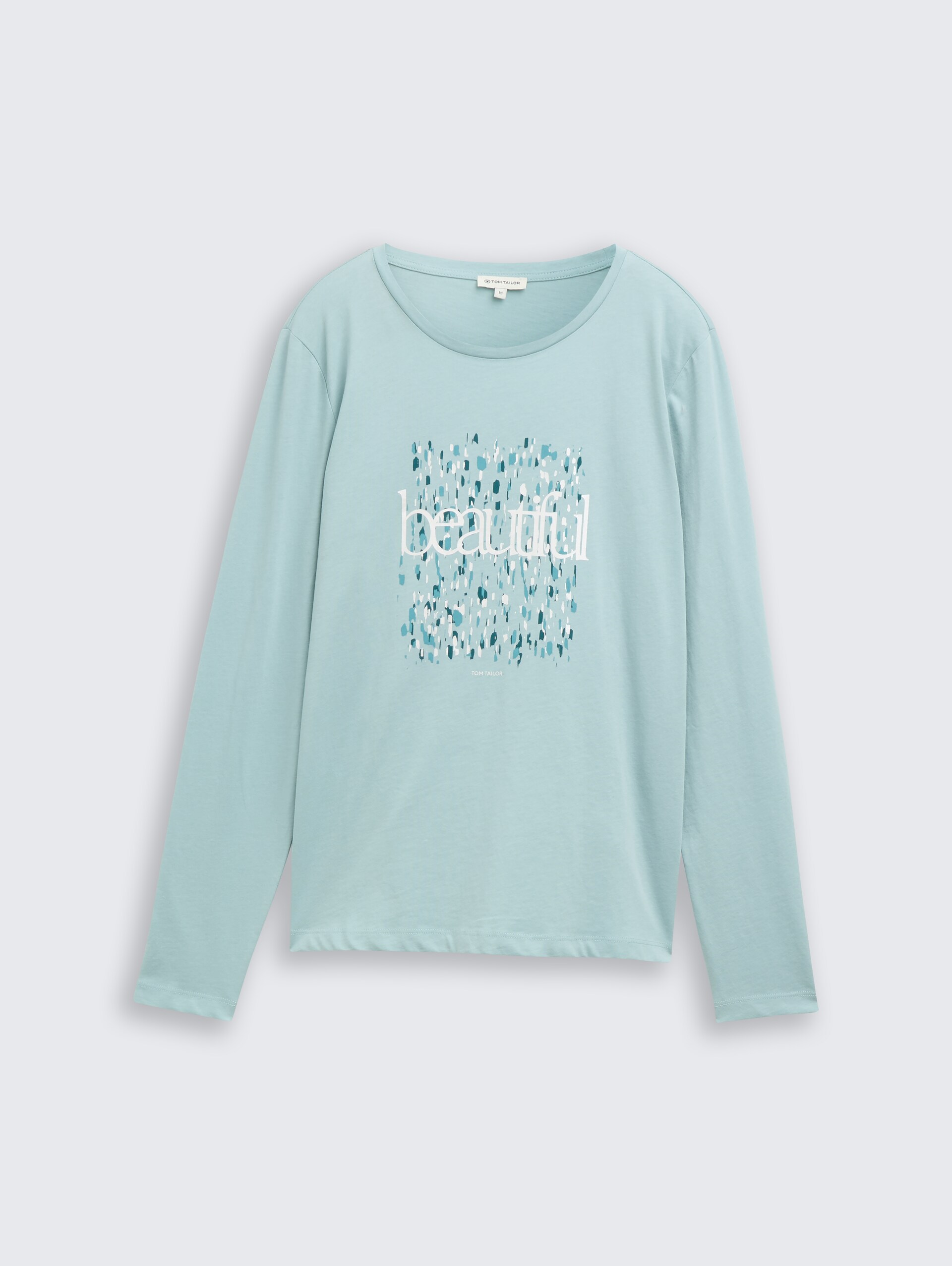 T-shirt met lange mouwen en bedrukt motief - white moss - Product vooraanzicht