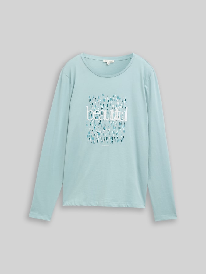 T-shirt à manches longues imprimé par Women, white moss