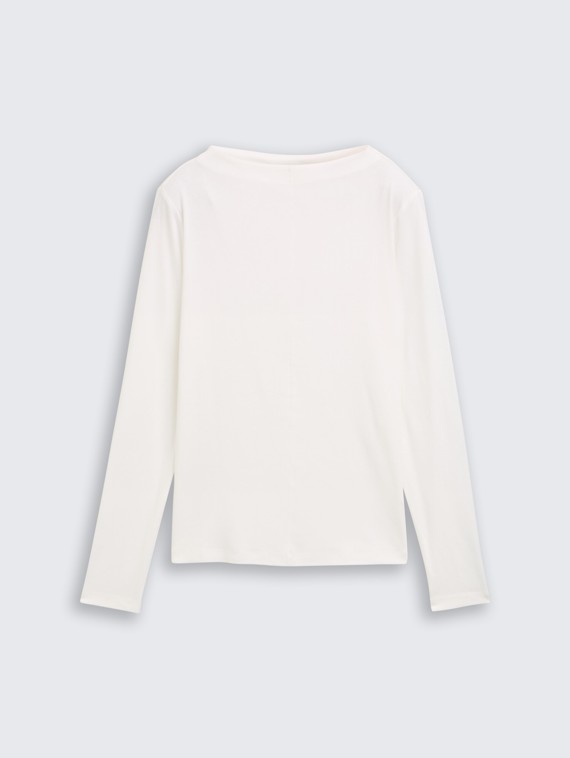 Slim Fit Langarmshirt - Whisper White - Vorder-Produkt-Ansicht
