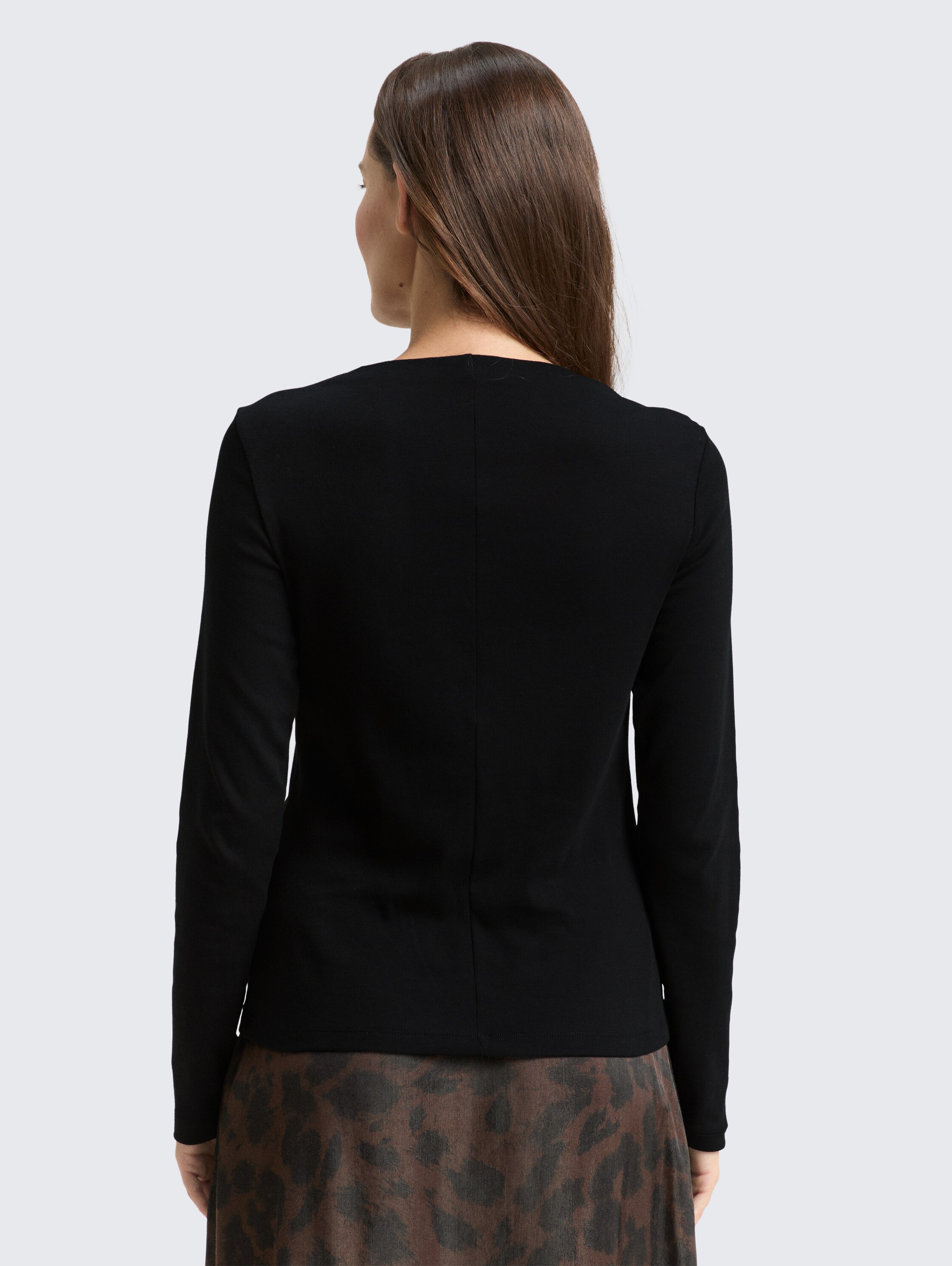 Slim Fit Langarmshirt - deep_black_1 - 