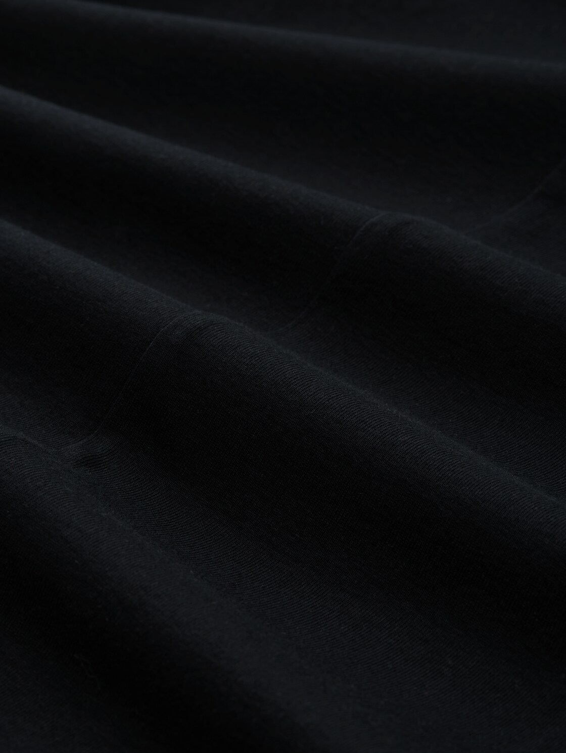 Slim Fit Langarmshirt - deep black - Material-Ansicht