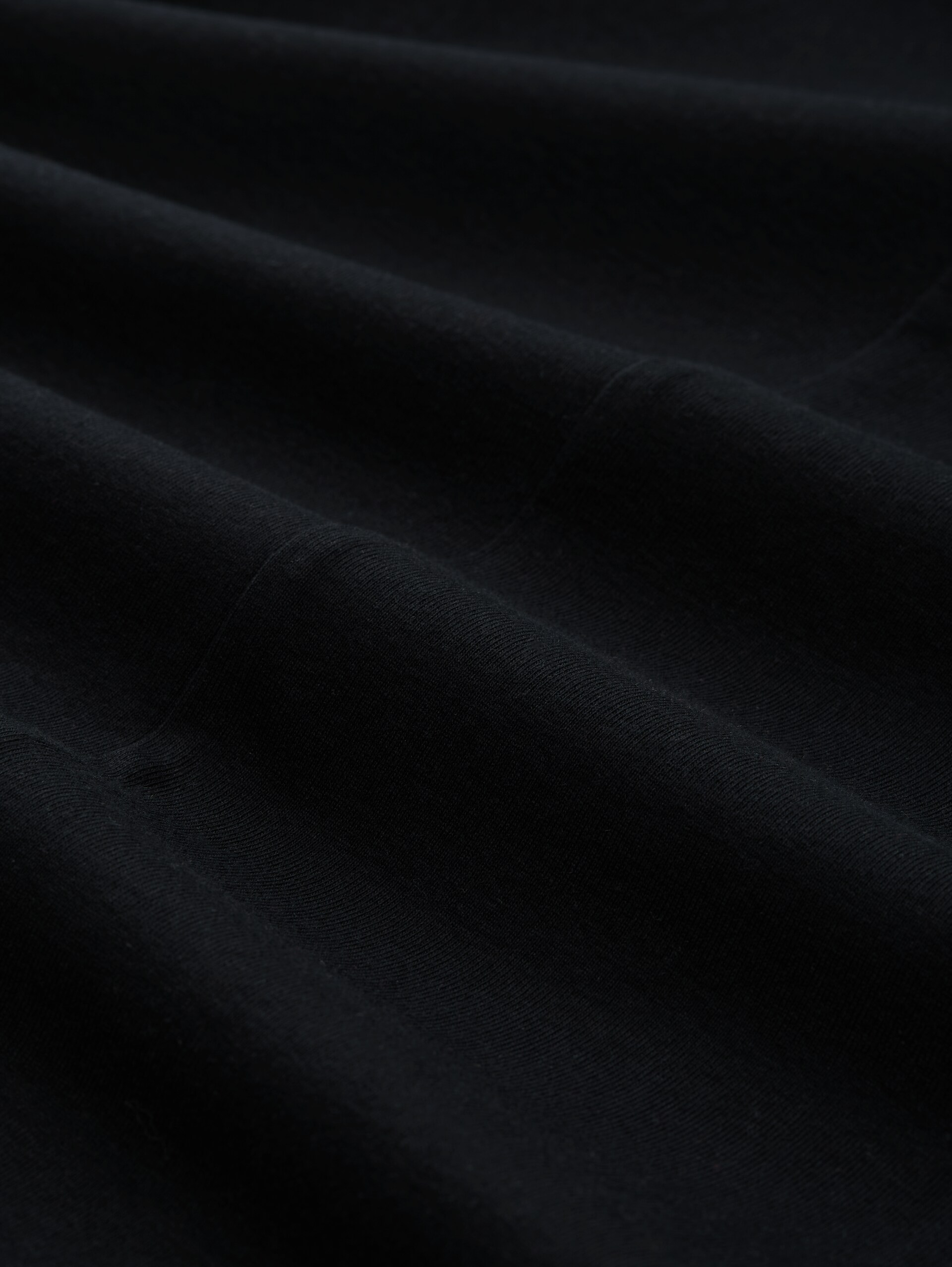 Slim Fit Langarmshirt - deep black - Material-Ansicht