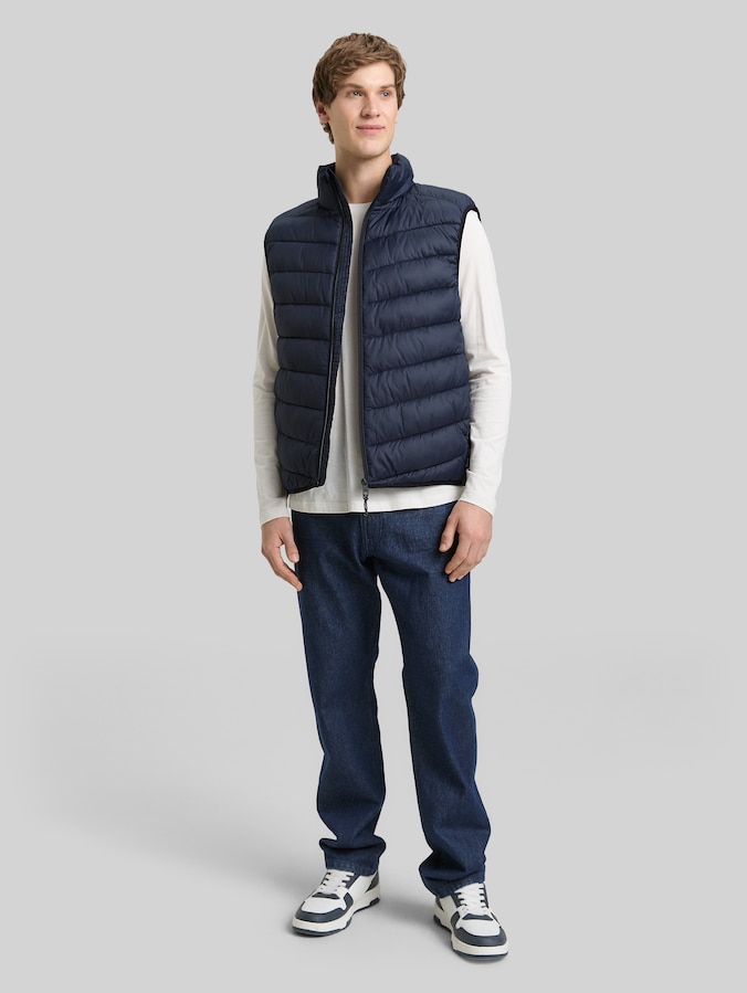 Lightweight Steppweste mit Stehkragen von Denim Male, sky captain blue
