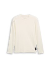 Nicht ausgewählt, Langarmshirt mit Rippstruktur von , weiß