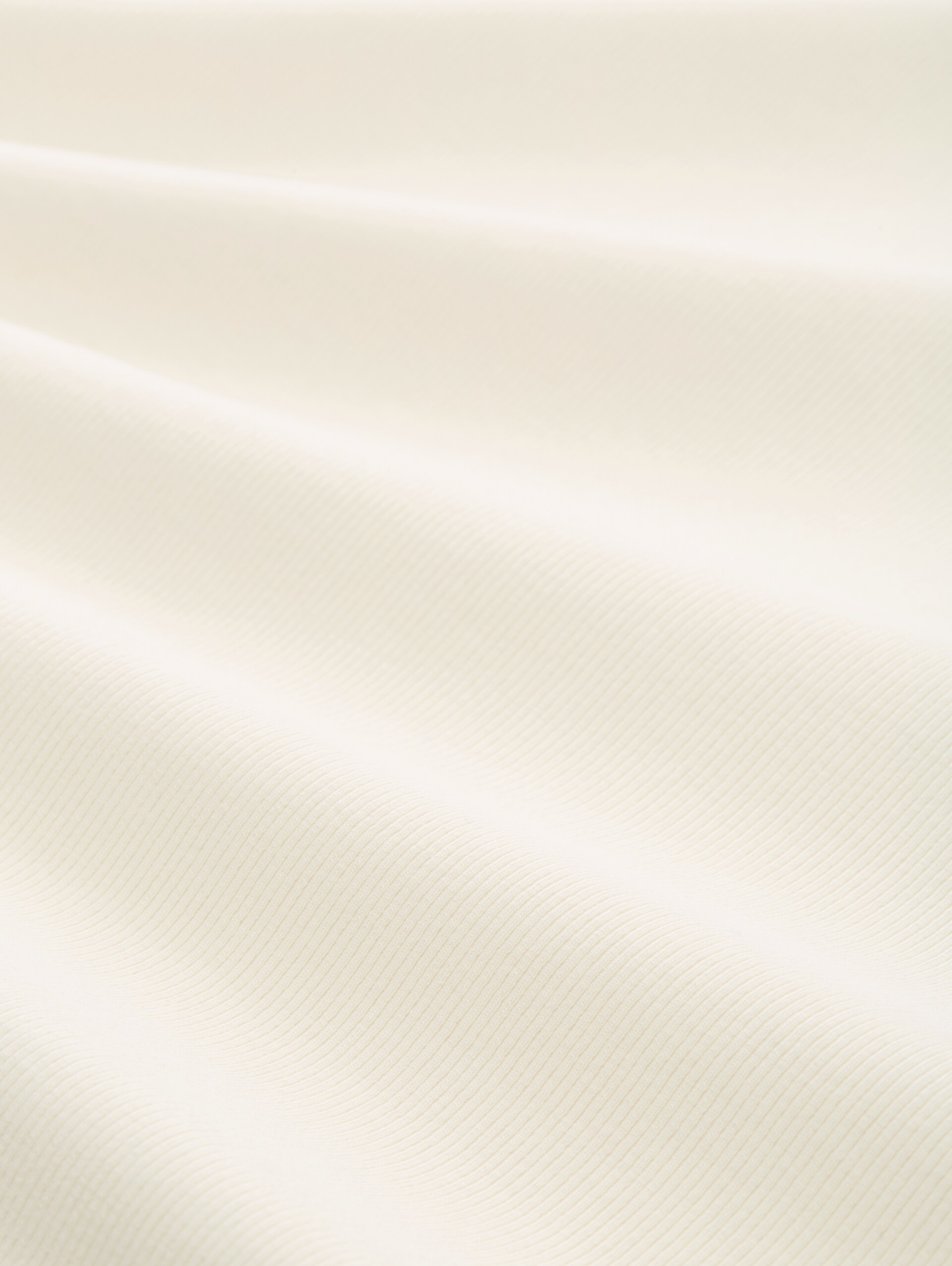 Langarmshirt mit Rippstruktur - Wool White - Material-Ansicht