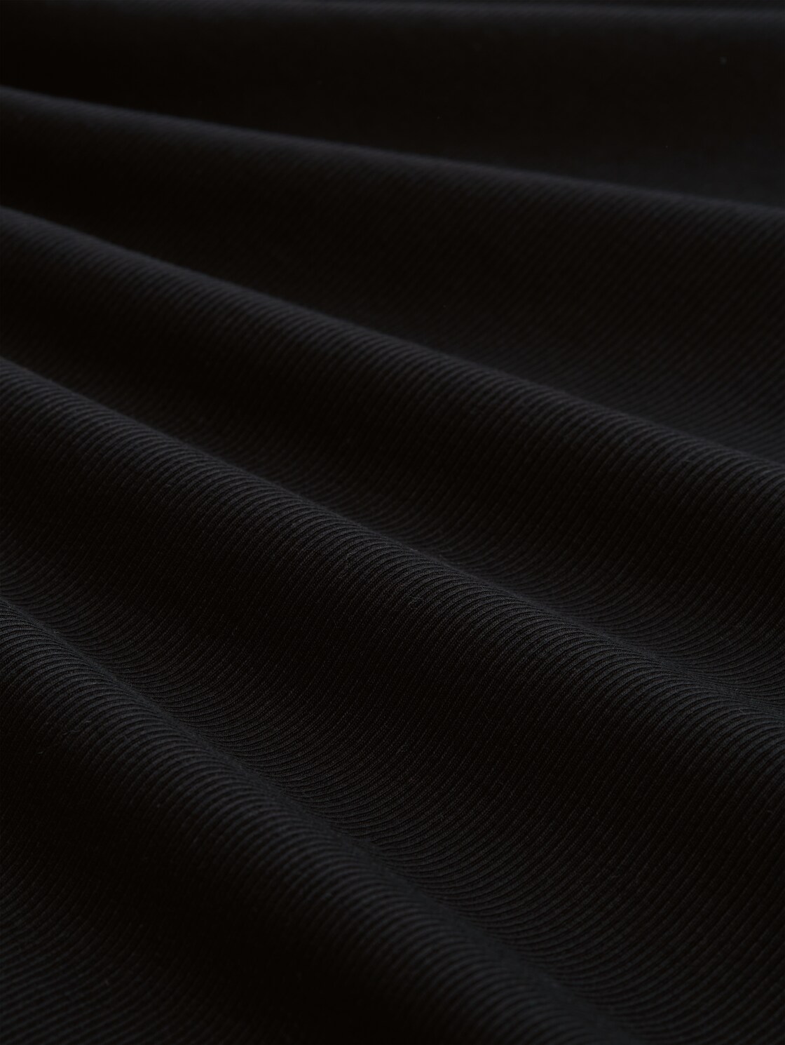 Langarmshirt mit Rippstruktur - Black - Material-Ansicht