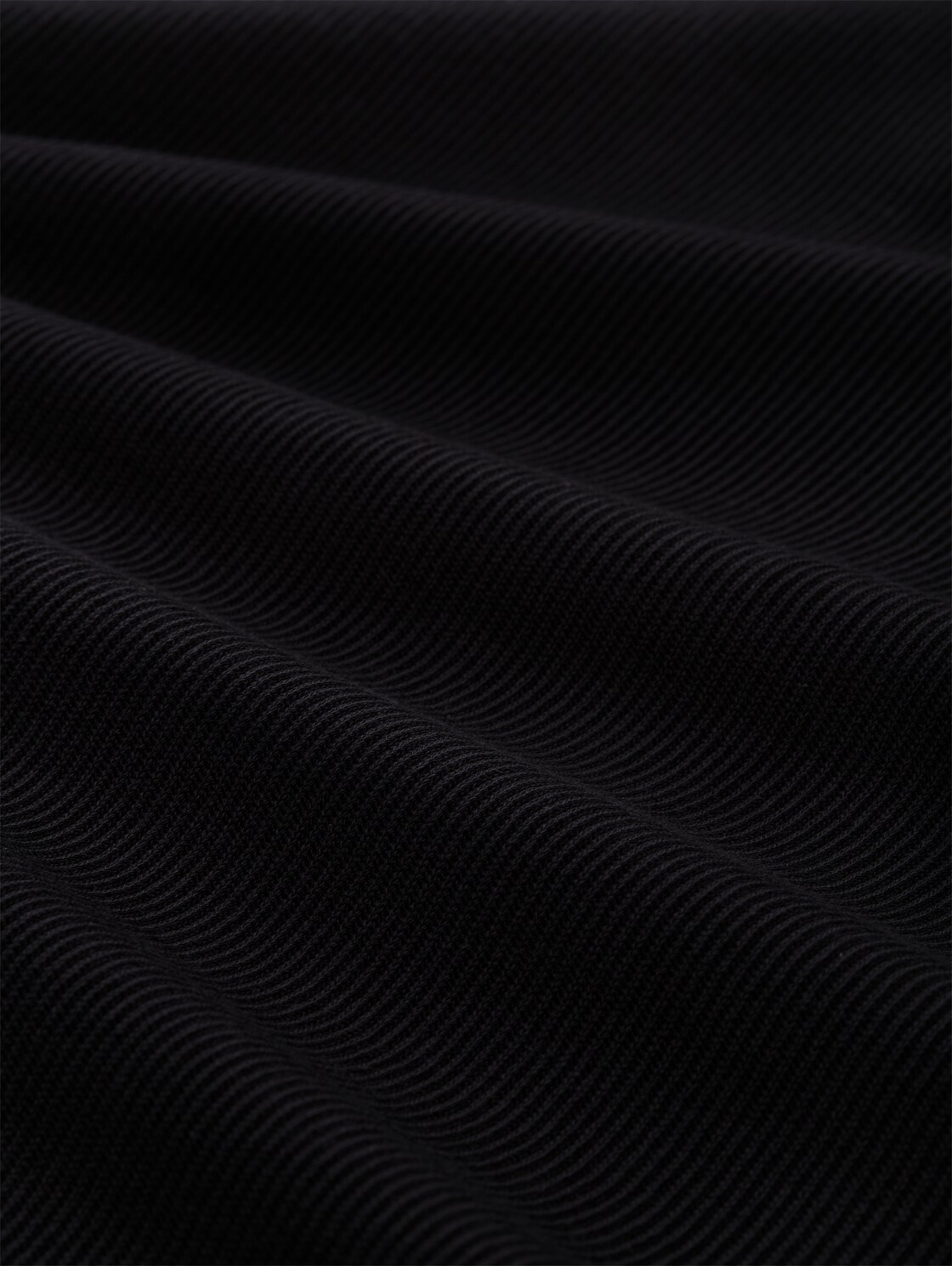 Troyer Langarmshirt mit Rippstruktur - Black - Material-Ansicht