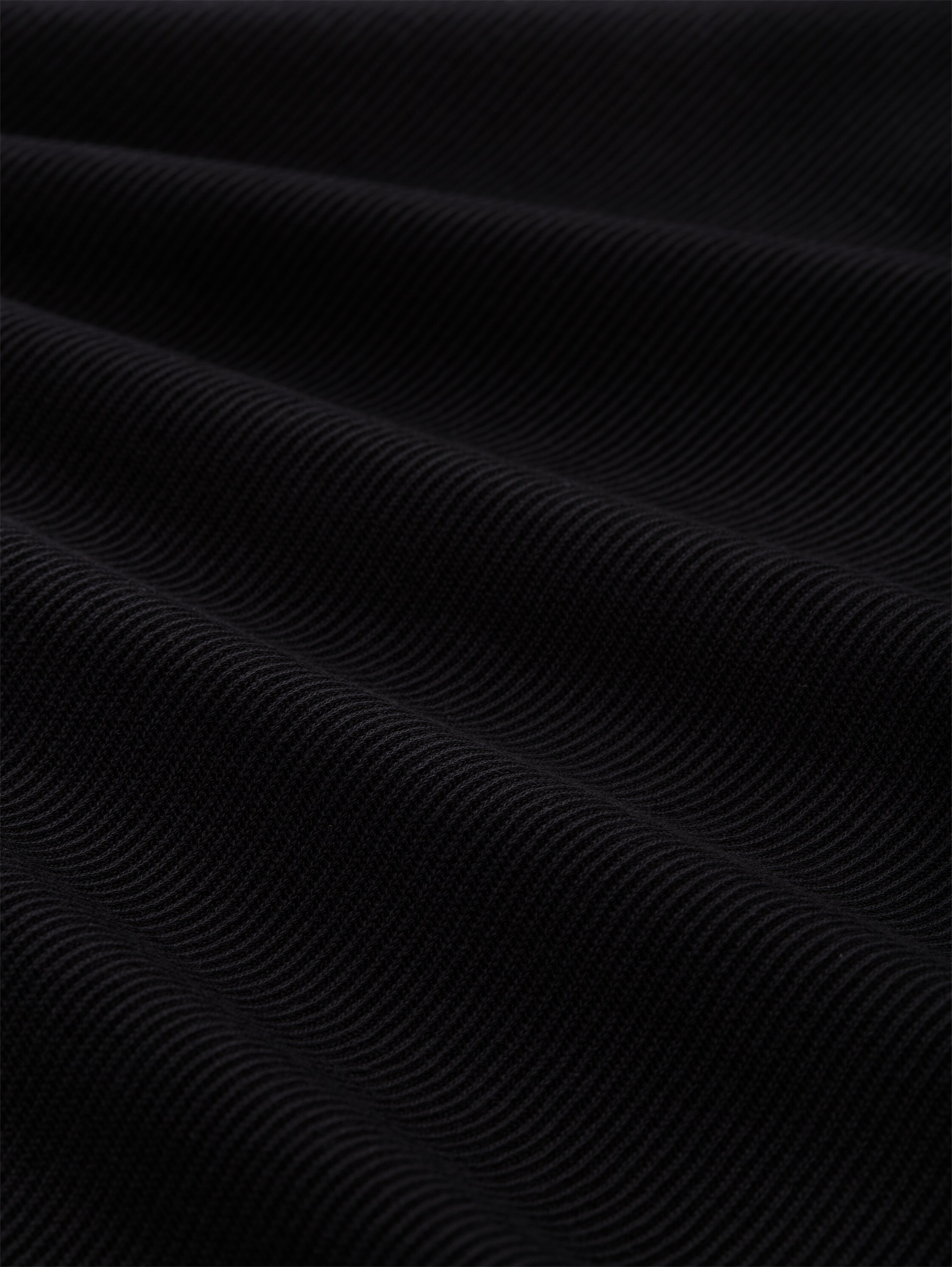 Troyer shirt met lange mouwen en geribde structuur - black - 