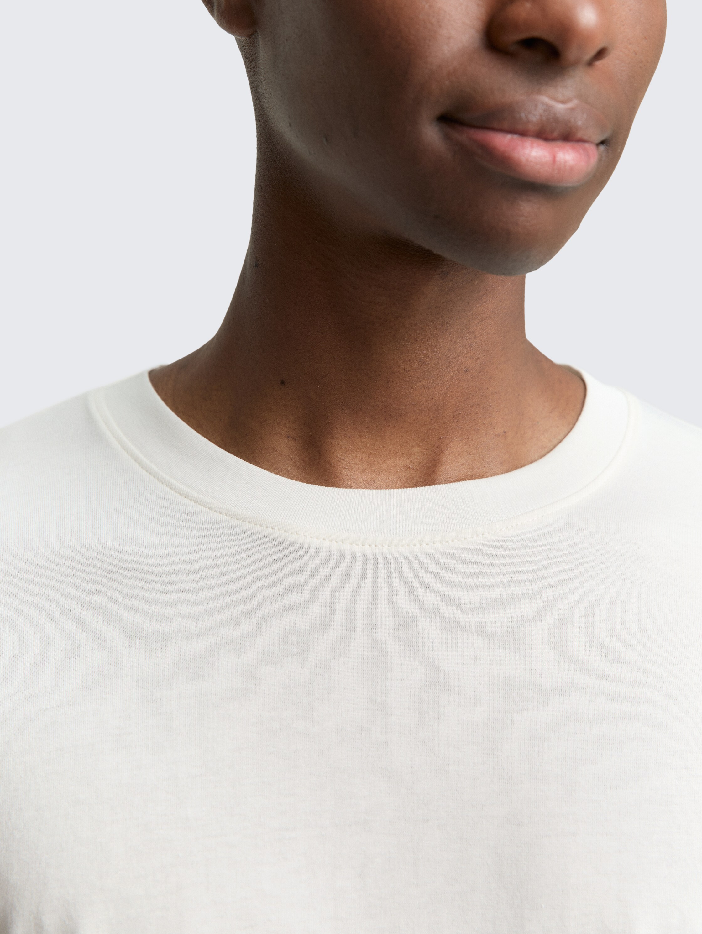 Basic Langarmshirt aus Baumwolle - wool_white - 