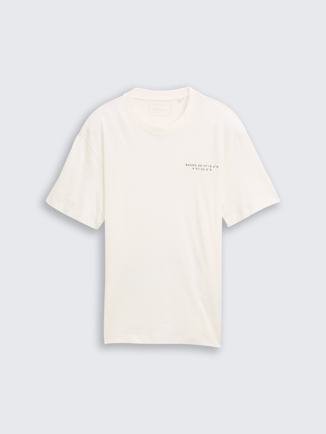 Relaxed Fit T-Shirt mit Print - Wool White - Vorder-Produkt-Ansicht