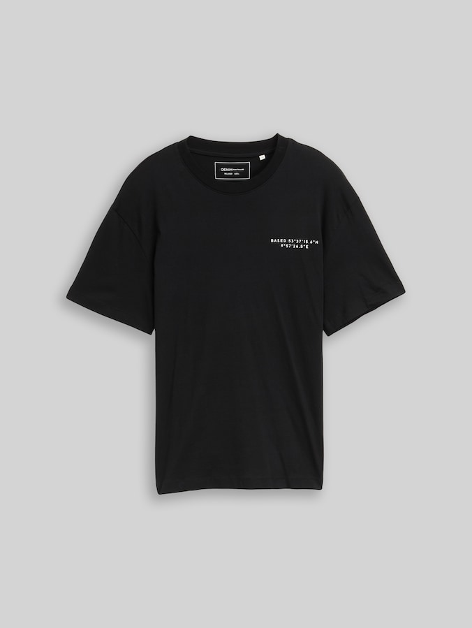 Relaxed Fit T-Shirt mit Print von Denim Male, Black