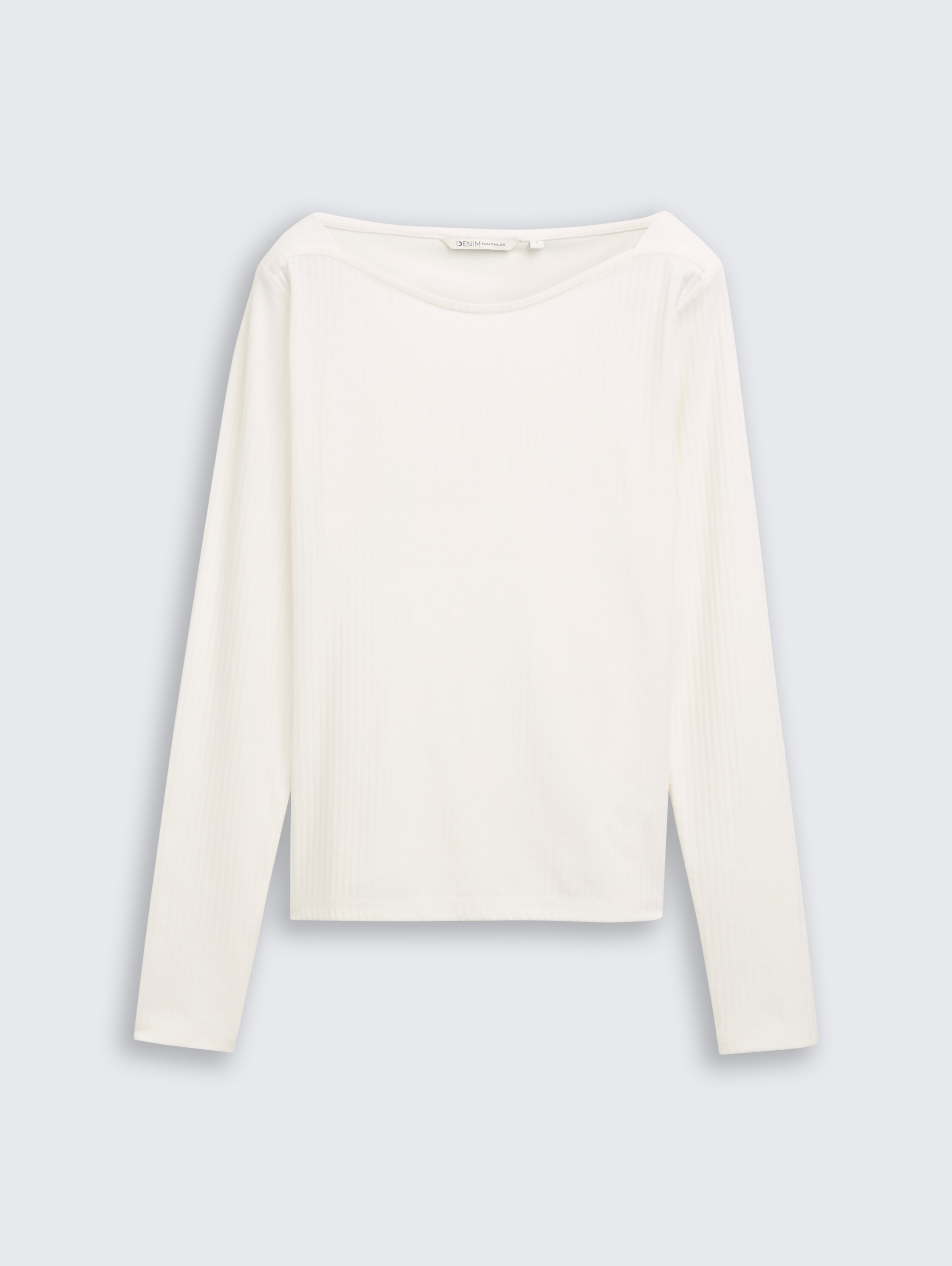 Slim Fit Langarmshirt mit U-Boot-Ausschnitt - off_white_1 - 