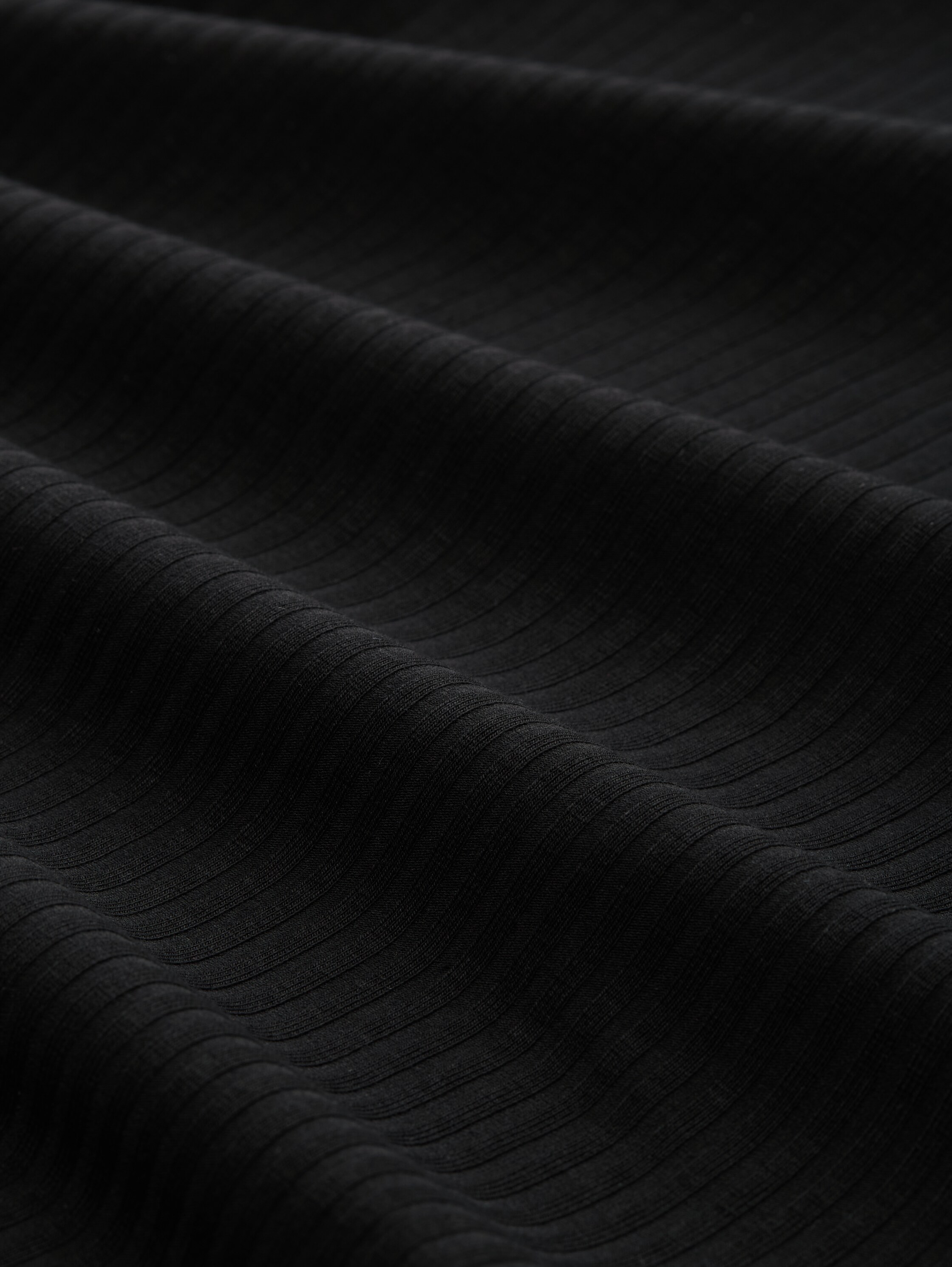 Slim fit shirt met lange mouwen en boothals - deep_black_1 - 