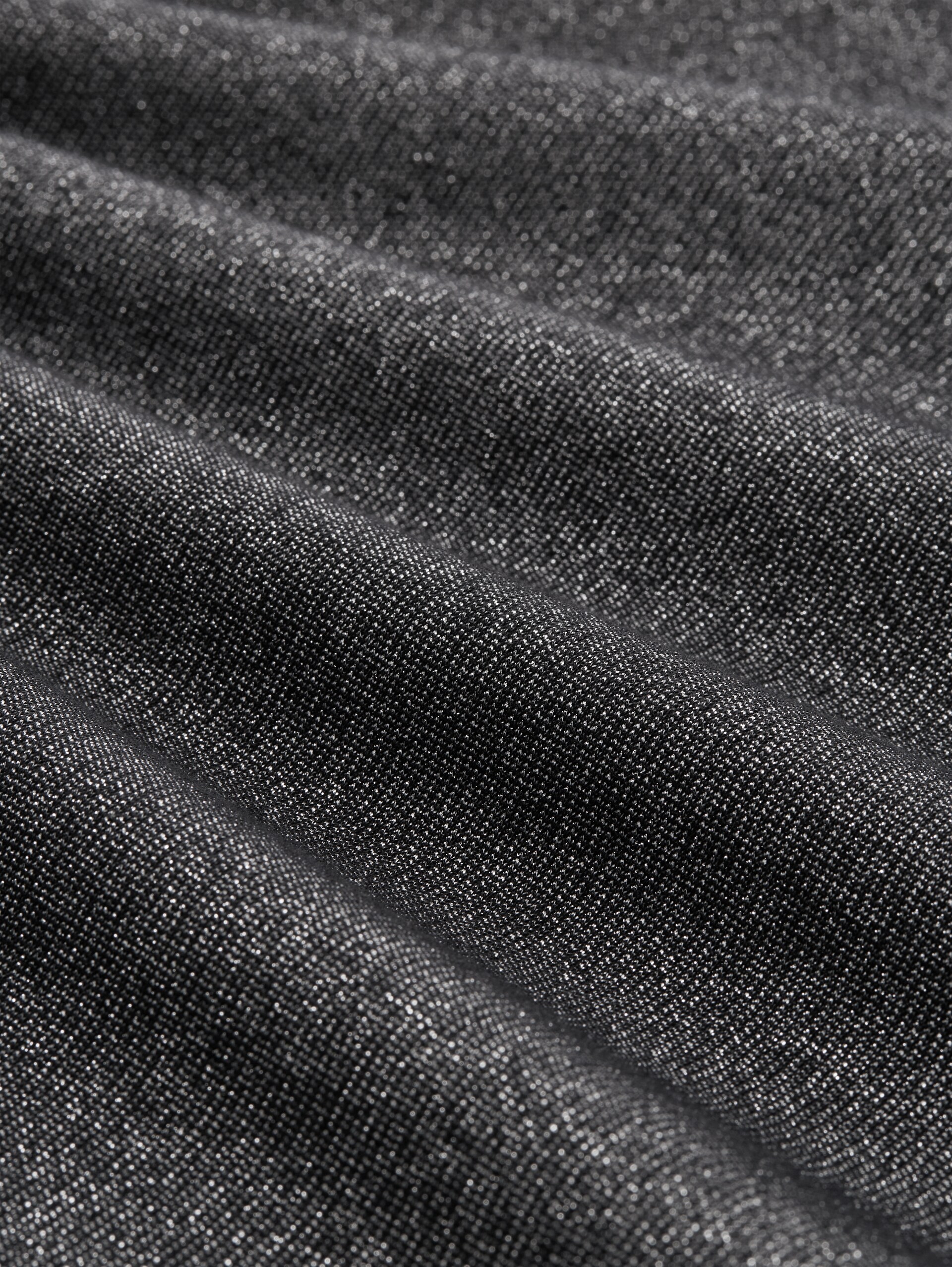 Slim fit top with glitter effect - black glitter - Material view