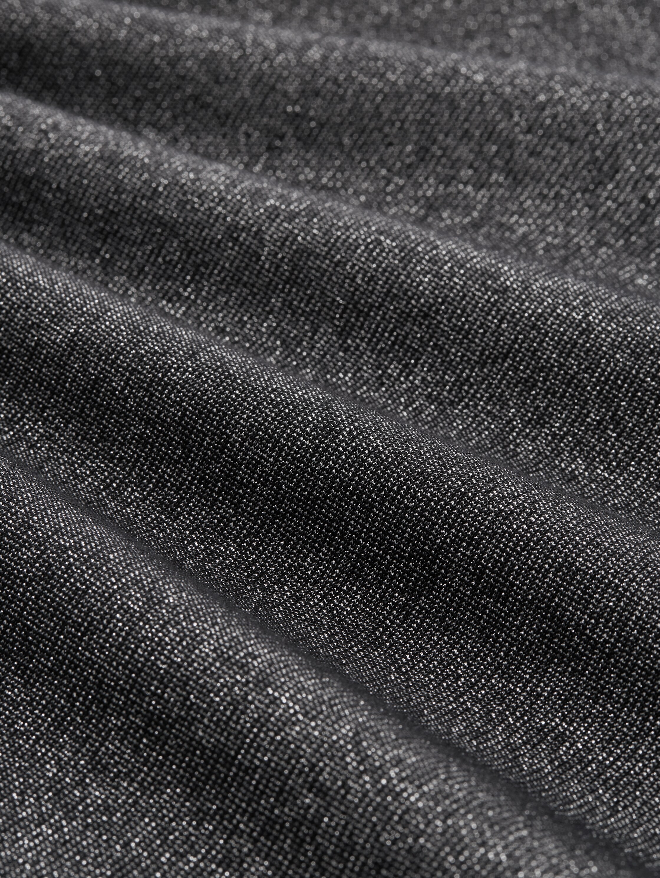 Slim Fit Top mit Glitzer-Effekt - black_glitter - 