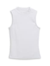 Ausgewählt, Slim Fit Top mit Glitzer-Effekt von Tom Tailor, weiß