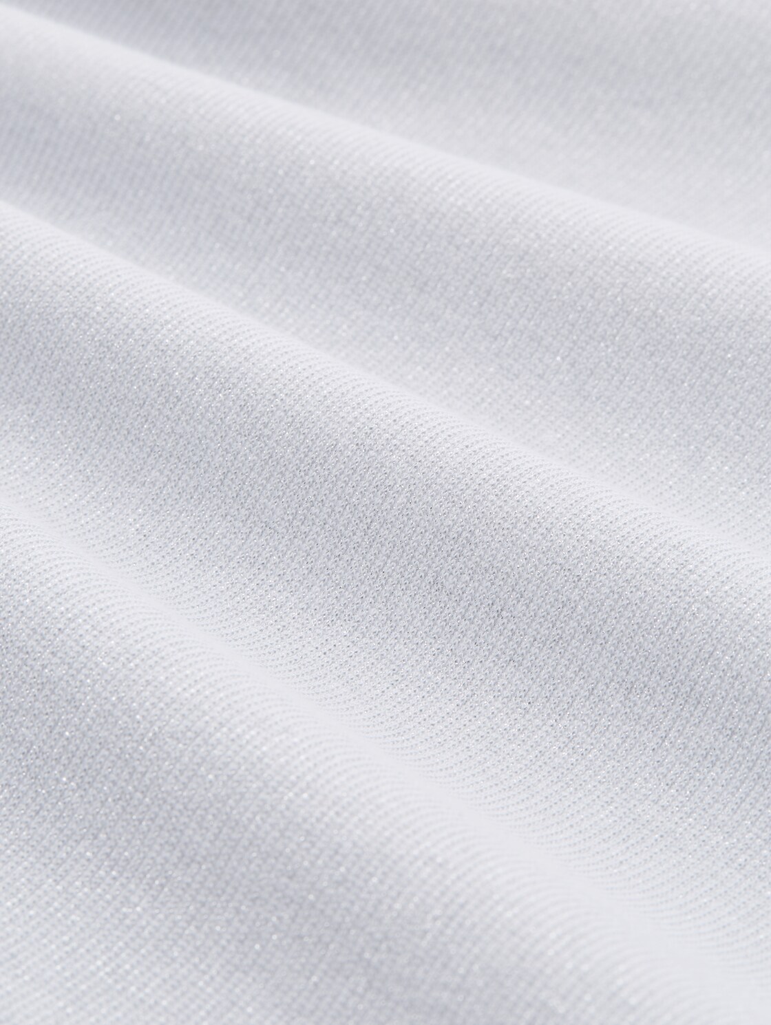 Slim Fit Top mit Glitzer-Effekt - white glitter - Material-Ansicht