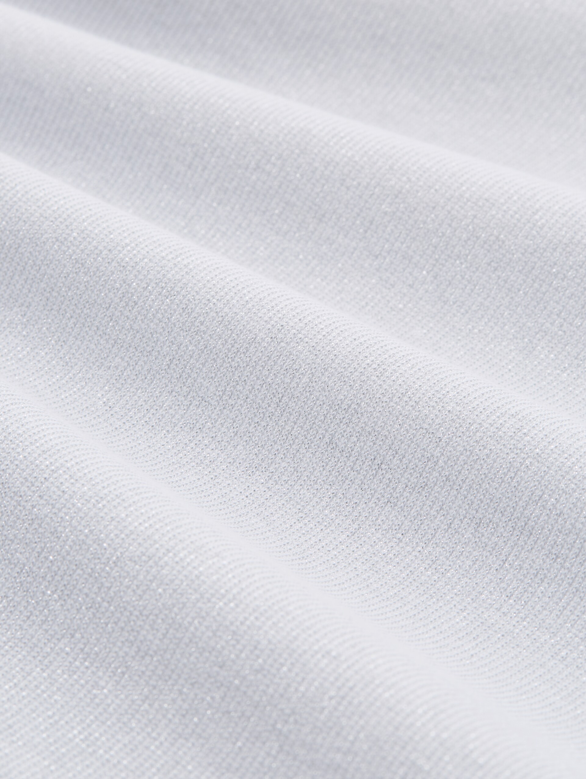 Slim Fit Top mit Glitzer-Effekt - white glitter - Material-Ansicht