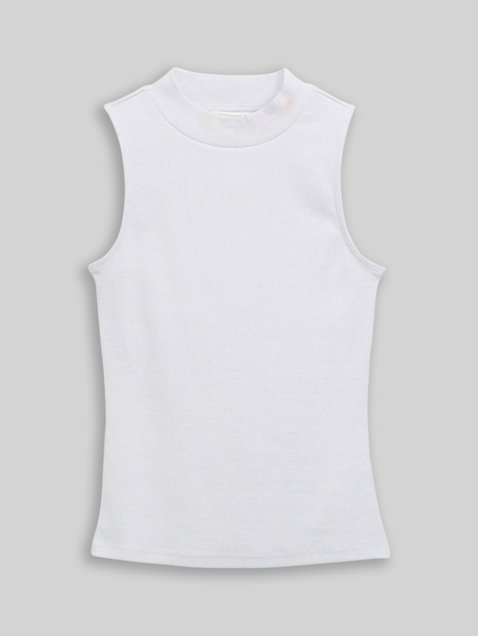 Slim Fit Top mit Glitzer-Effekt von Denim Female, white glitter