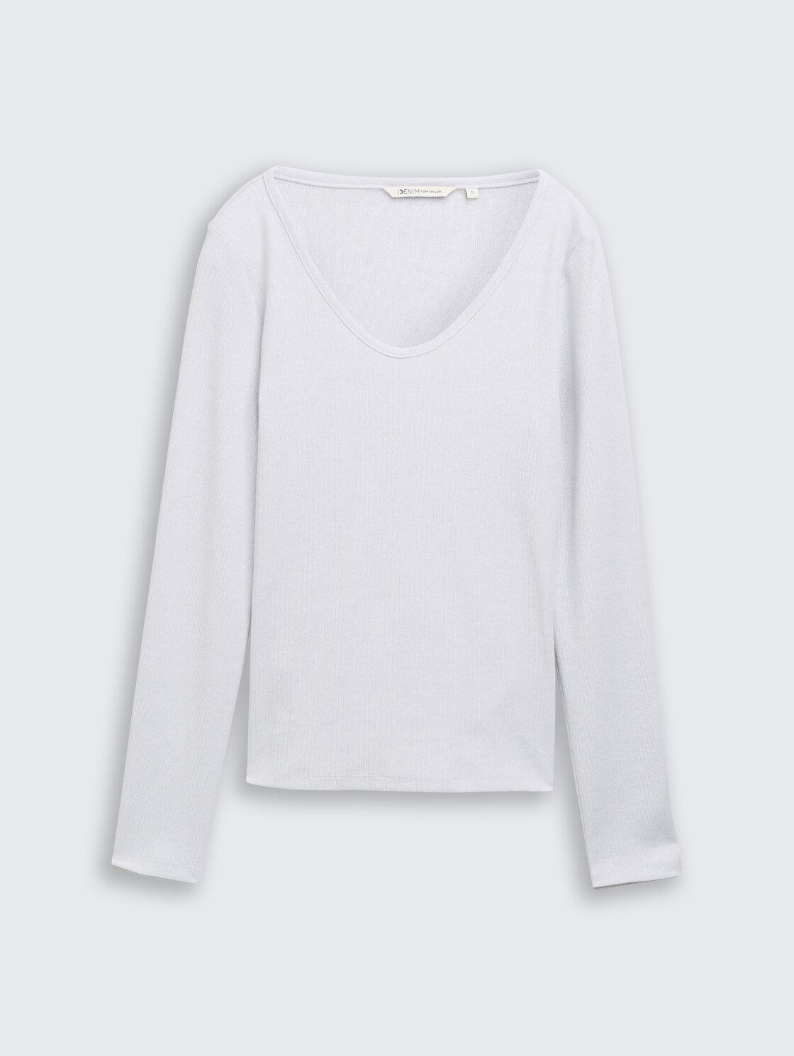 Slim Fit Langarmshirt mit Glitzer-Effekt - white glitter - Vorder-Produkt-Ansicht