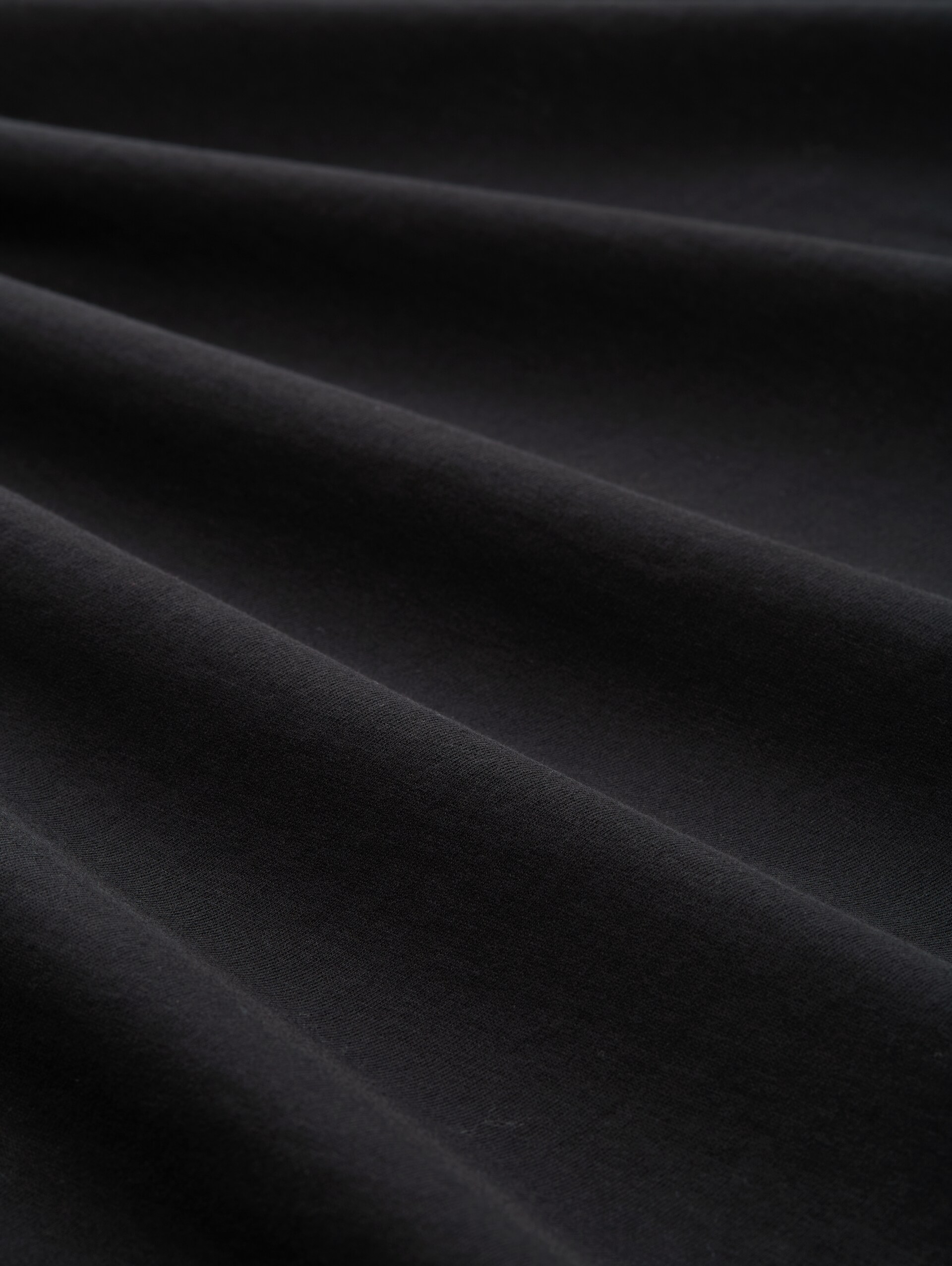 Loose Fit T-Shirt mit Glitzer-Stickerei - deep black - Material-Ansicht