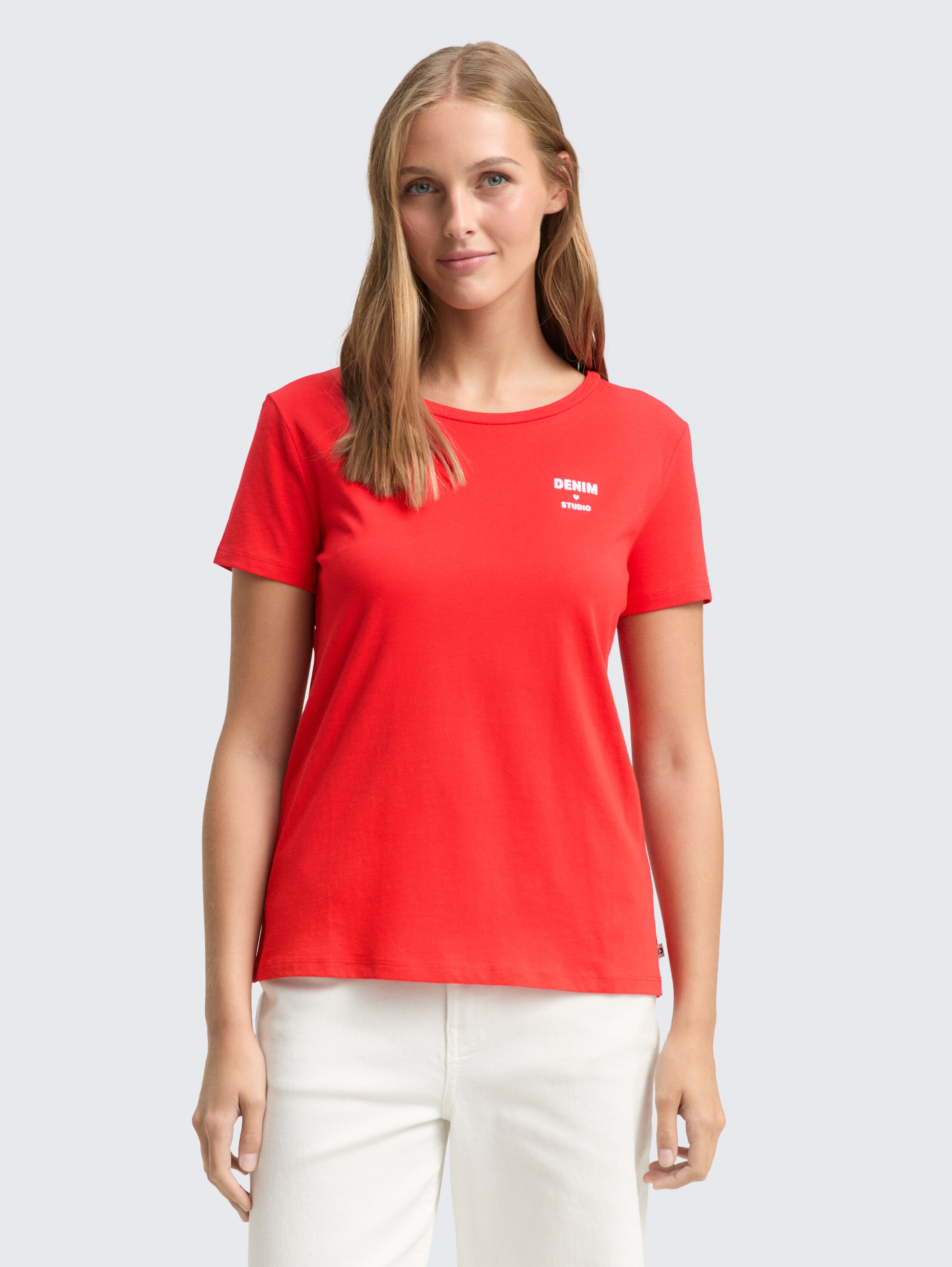 T-Shirt mit Print - brilliant_red - 