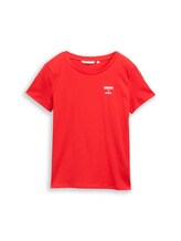 Ausgewählt, T-Shirt mit Print von Tom Tailor, rot
