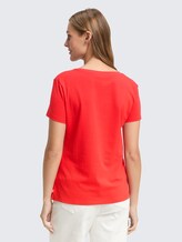 T-shirt avec imprimé - brilliant red - Découpe Vue arrière du modèle