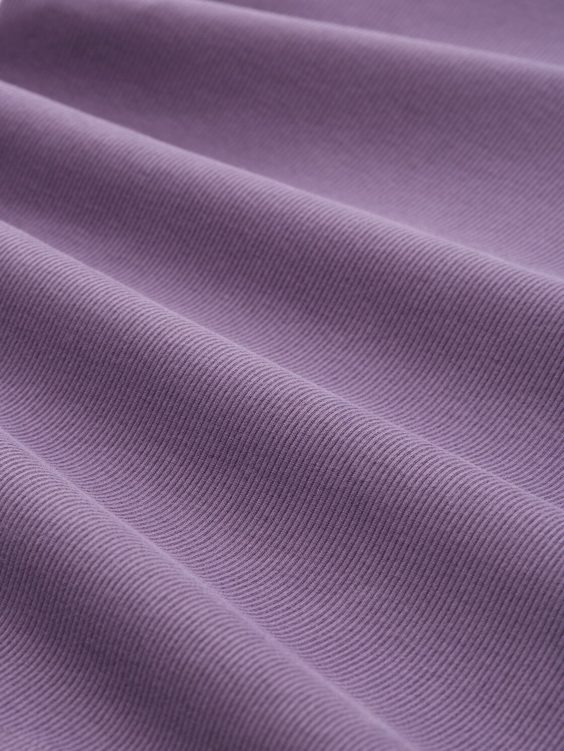 Slim Fit Langarmshirt mit Rippstruktur - Lavender Herb - Material-Ansicht