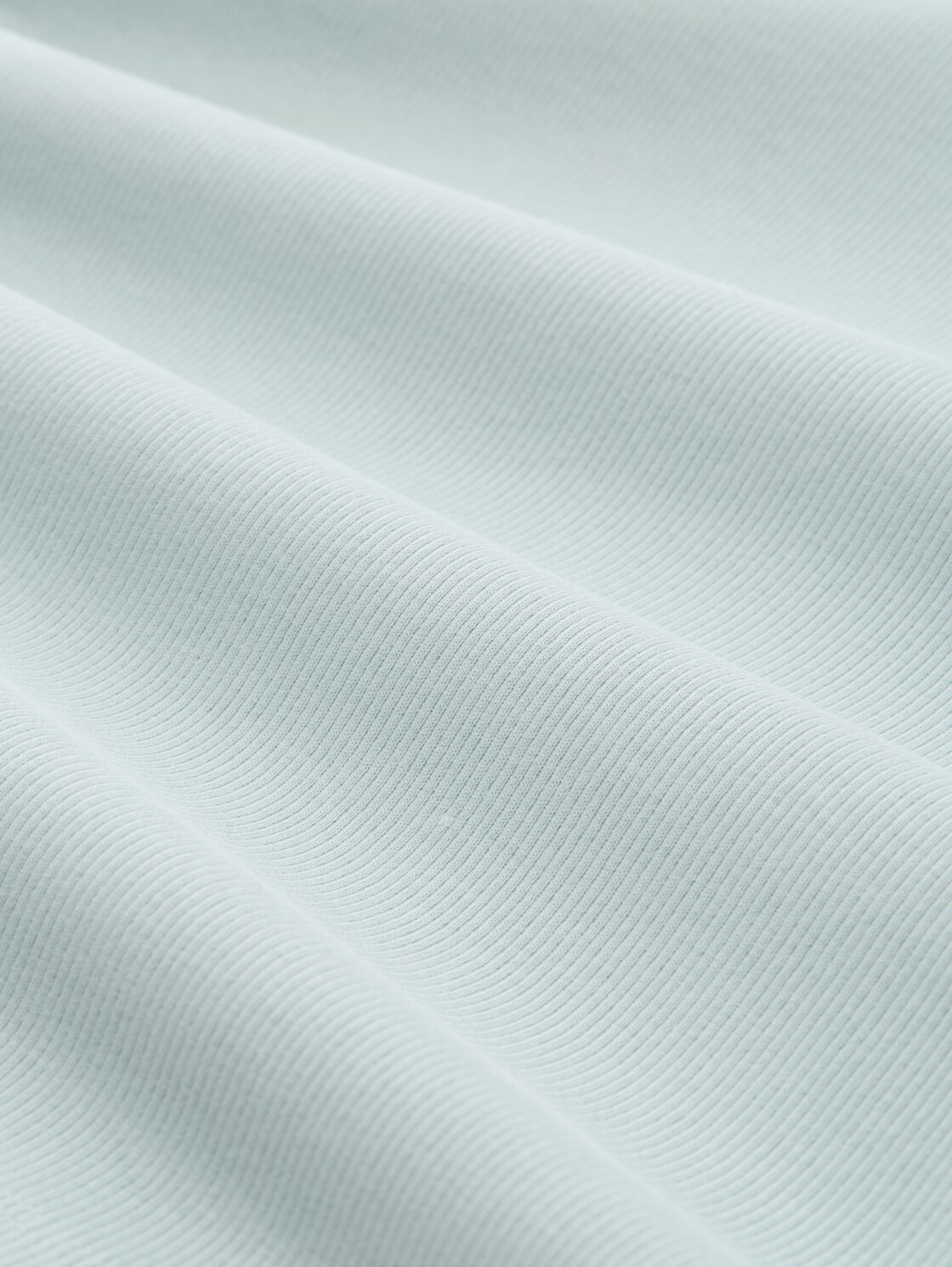 Slim Fit Langarmshirt mit Rippstruktur - Silver Cloud Blue - Material-Ansicht