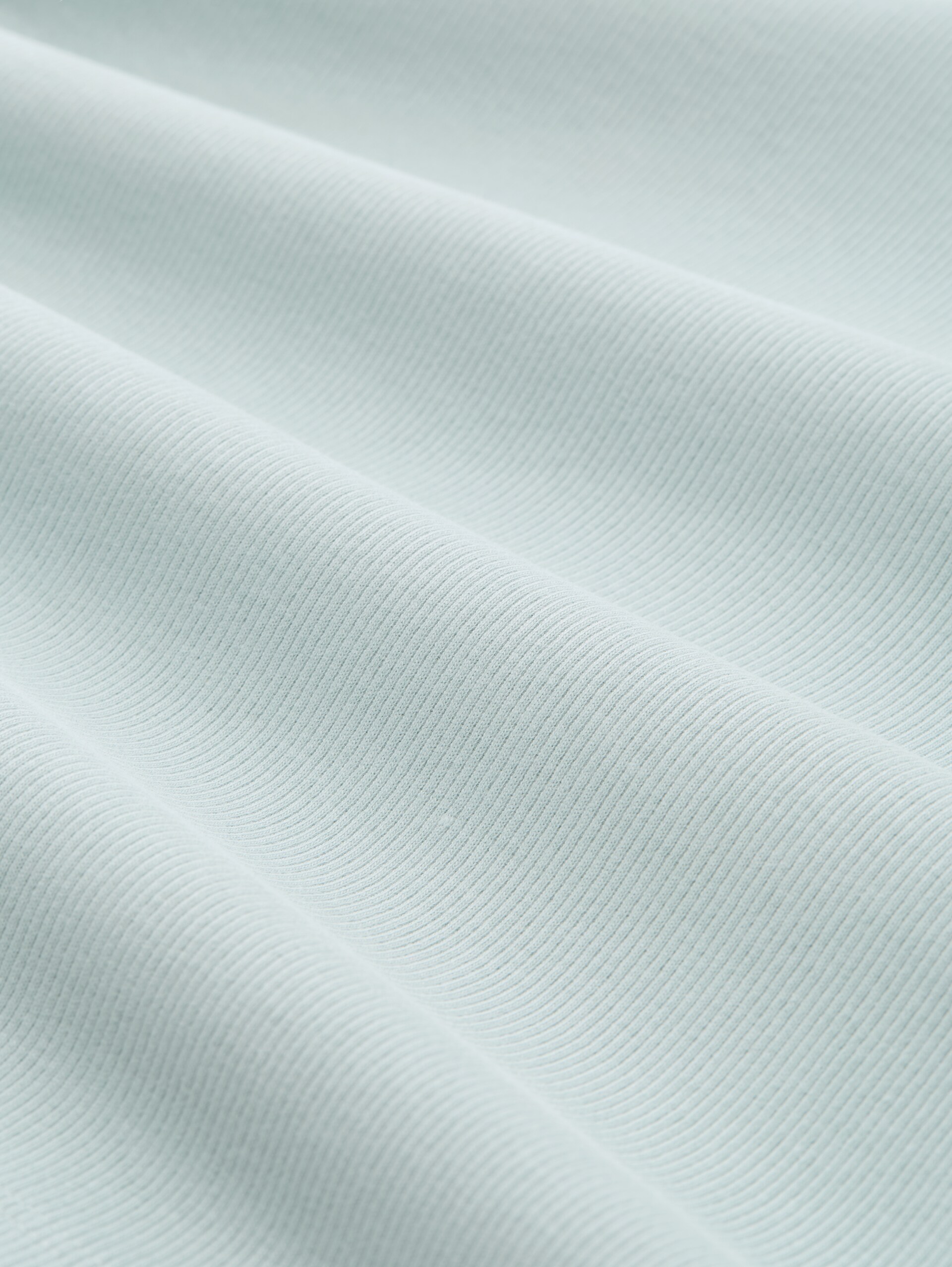 Slim Fit Langarmshirt mit Rippstruktur - Silver Cloud Blue - Material-Ansicht