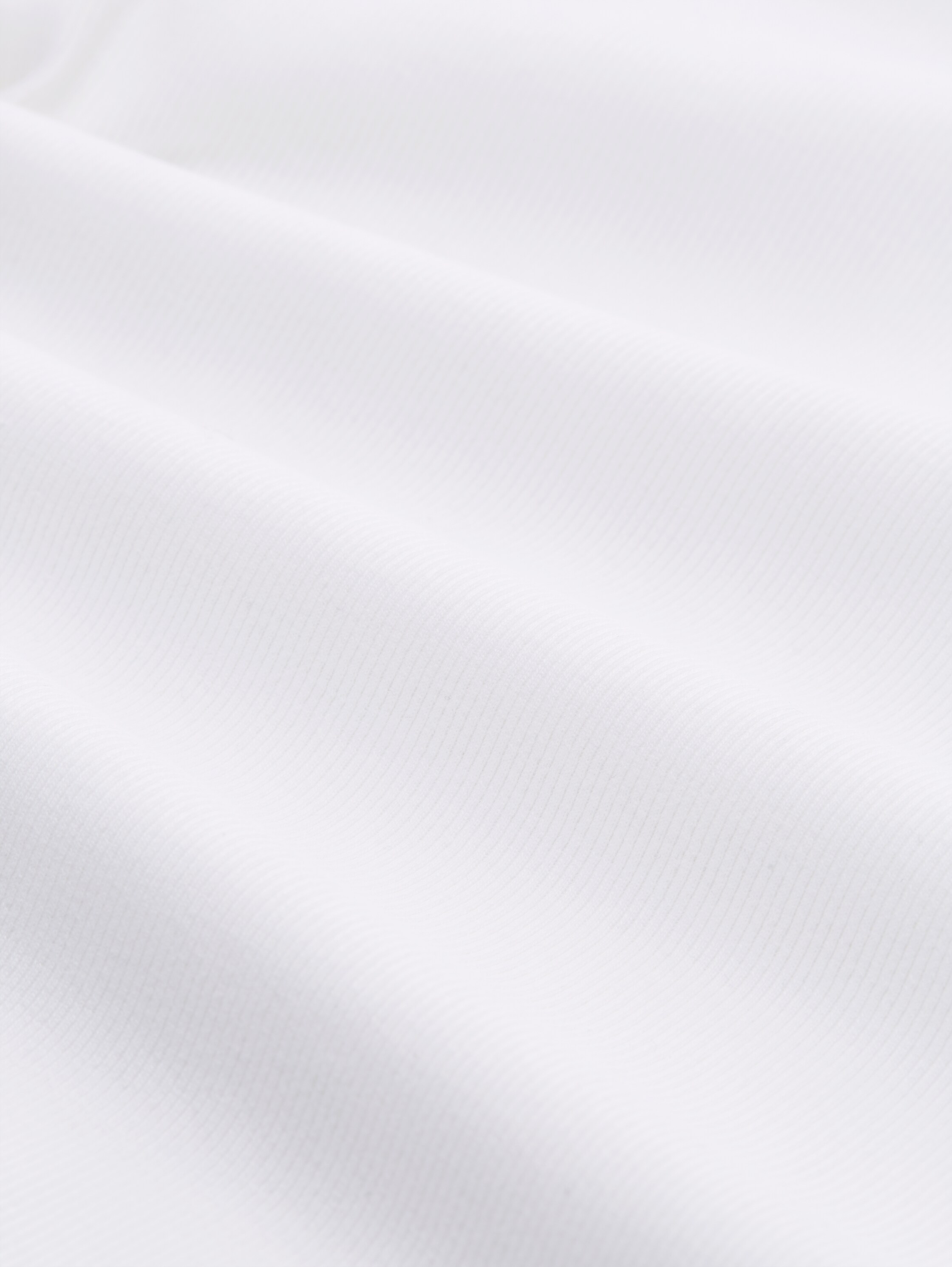 T-shirt slim à manches longues et structure côtelée - white - 