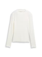Not Selected, Slim fit long-sleeved shirt with ribbed texture by , white
