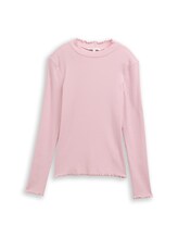 Selected, Slim fit long-sleeved shirt with ribbed texture by Tom Tailor, pink