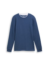 Ausgewählt, Langarmshirt im 2-in-1-Look von Tom Tailor, blau