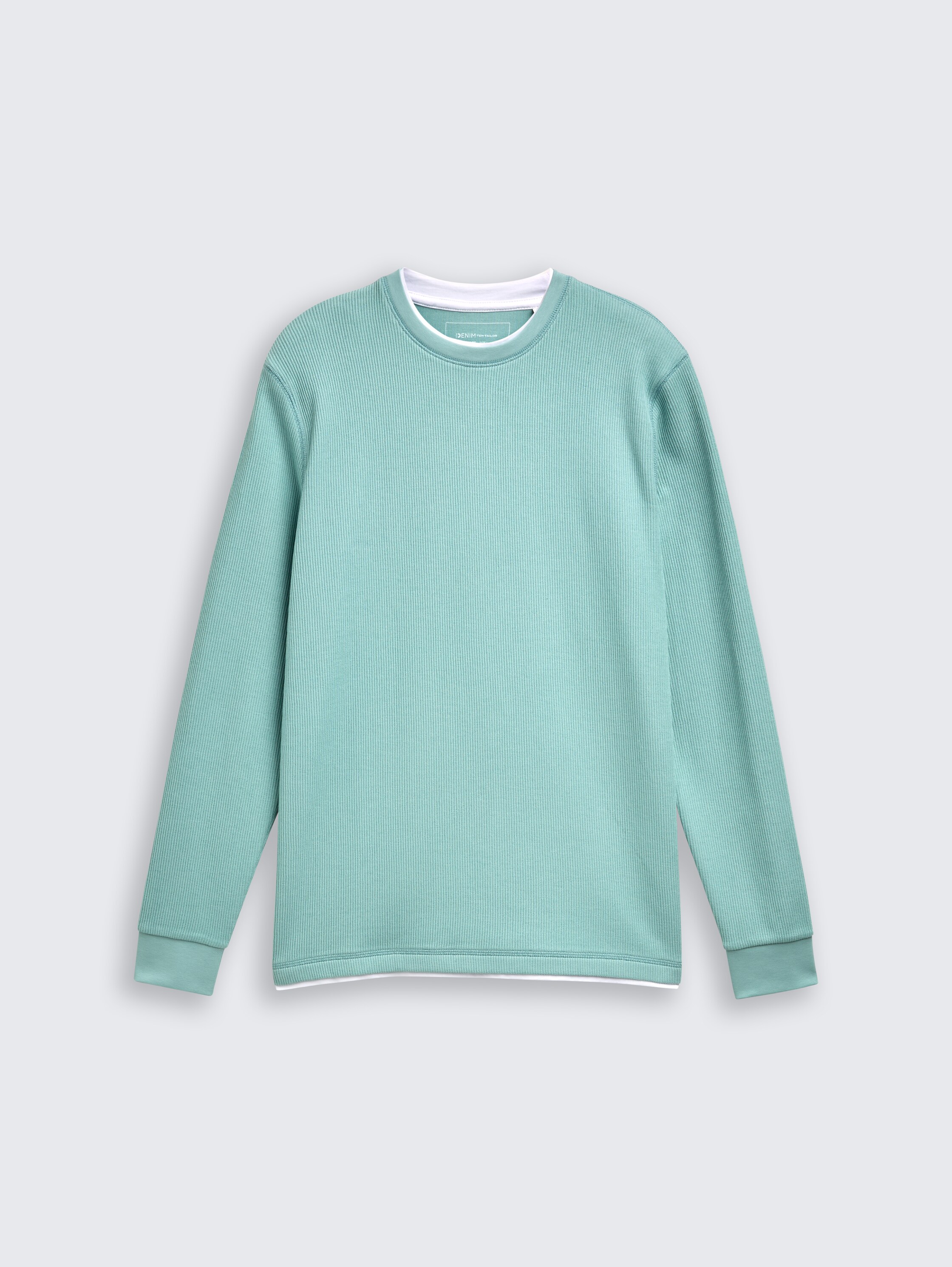 Shirt met lange mouwen in 2-in-1-look - dusty_horizon_mint - 