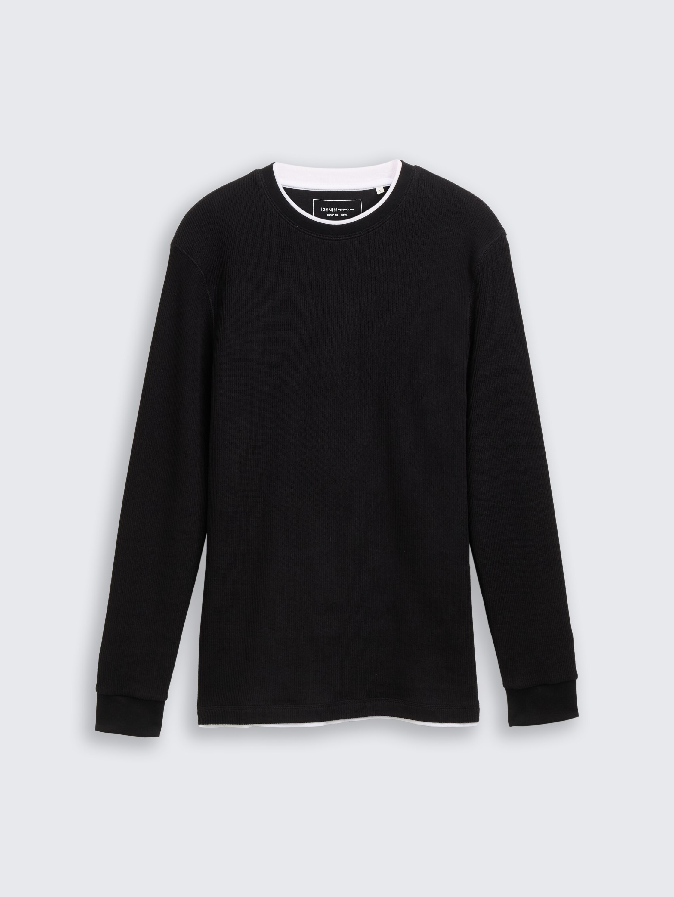 Shirt met lange mouwen in 2-in-1-look - black - 