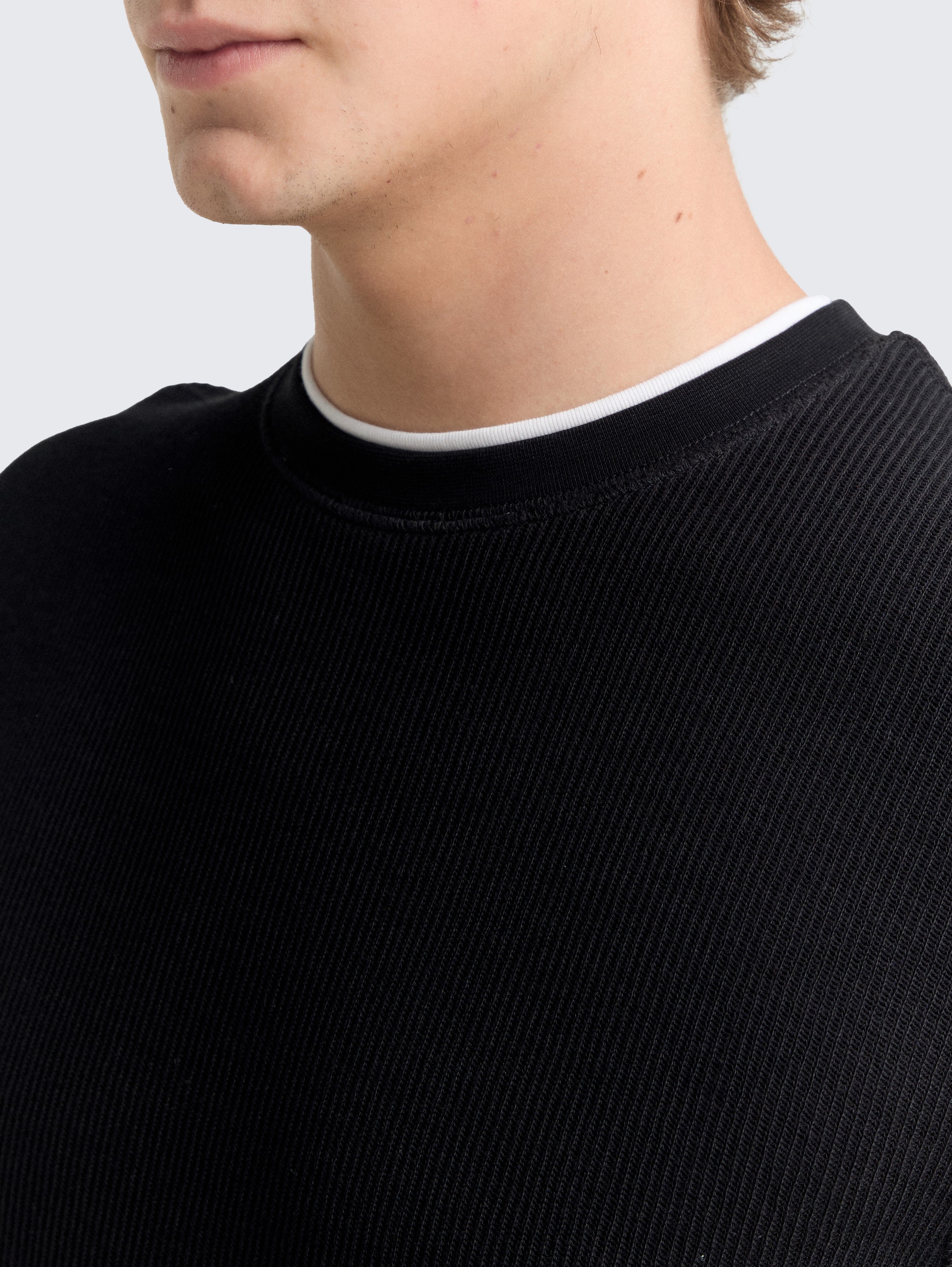 Shirt met lange mouwen in 2-in-1-look - black - 