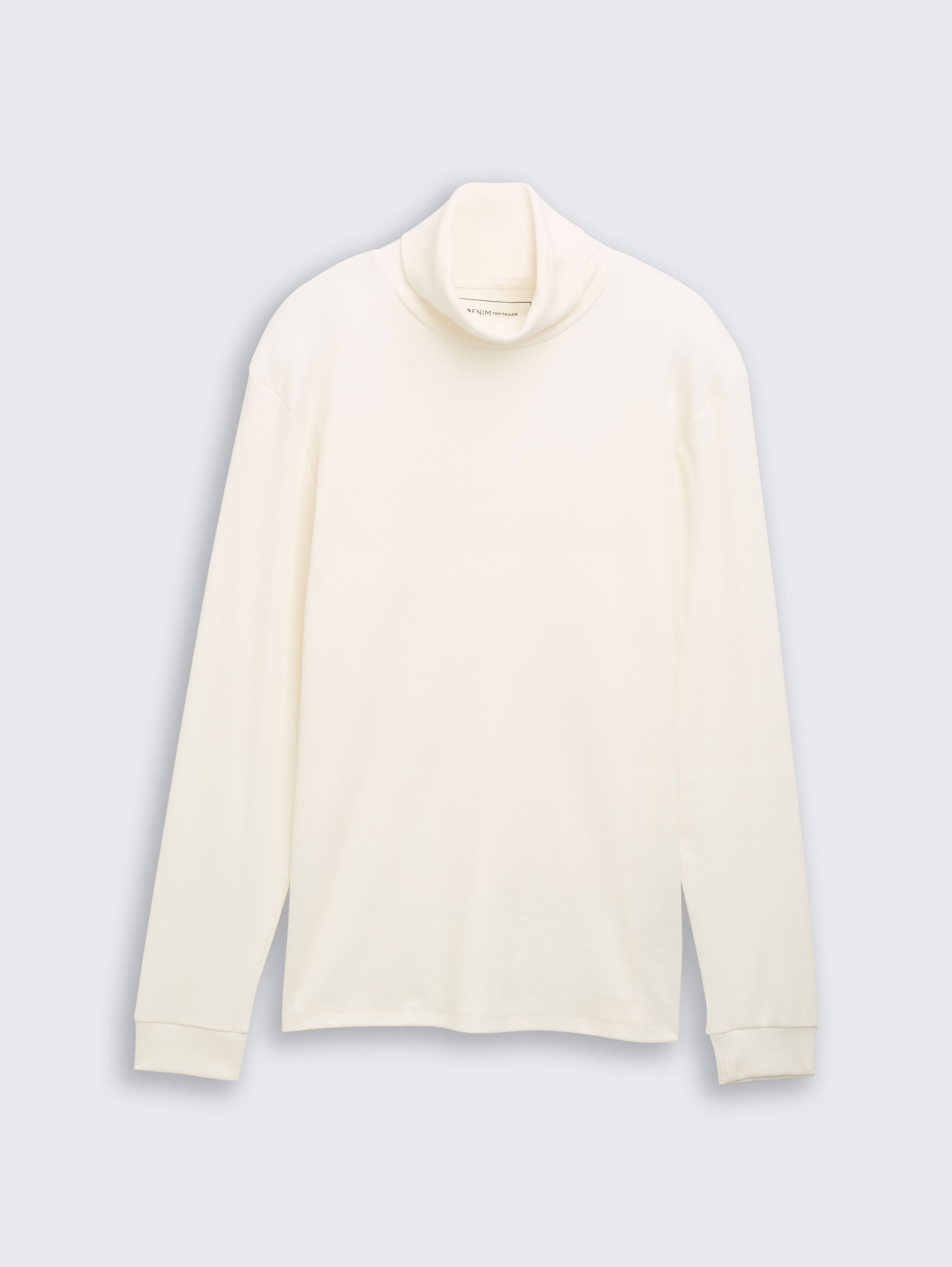 Rollkragenshirt mit Rippstruktur - wool_white - 