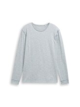 Ausgewählt, Langarmshirt in Melange-Optik von Tom Tailor, blau