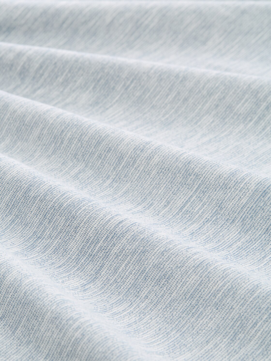 Langarmshirt in Melange-Optik - dusty denim blue - Material-Ansicht