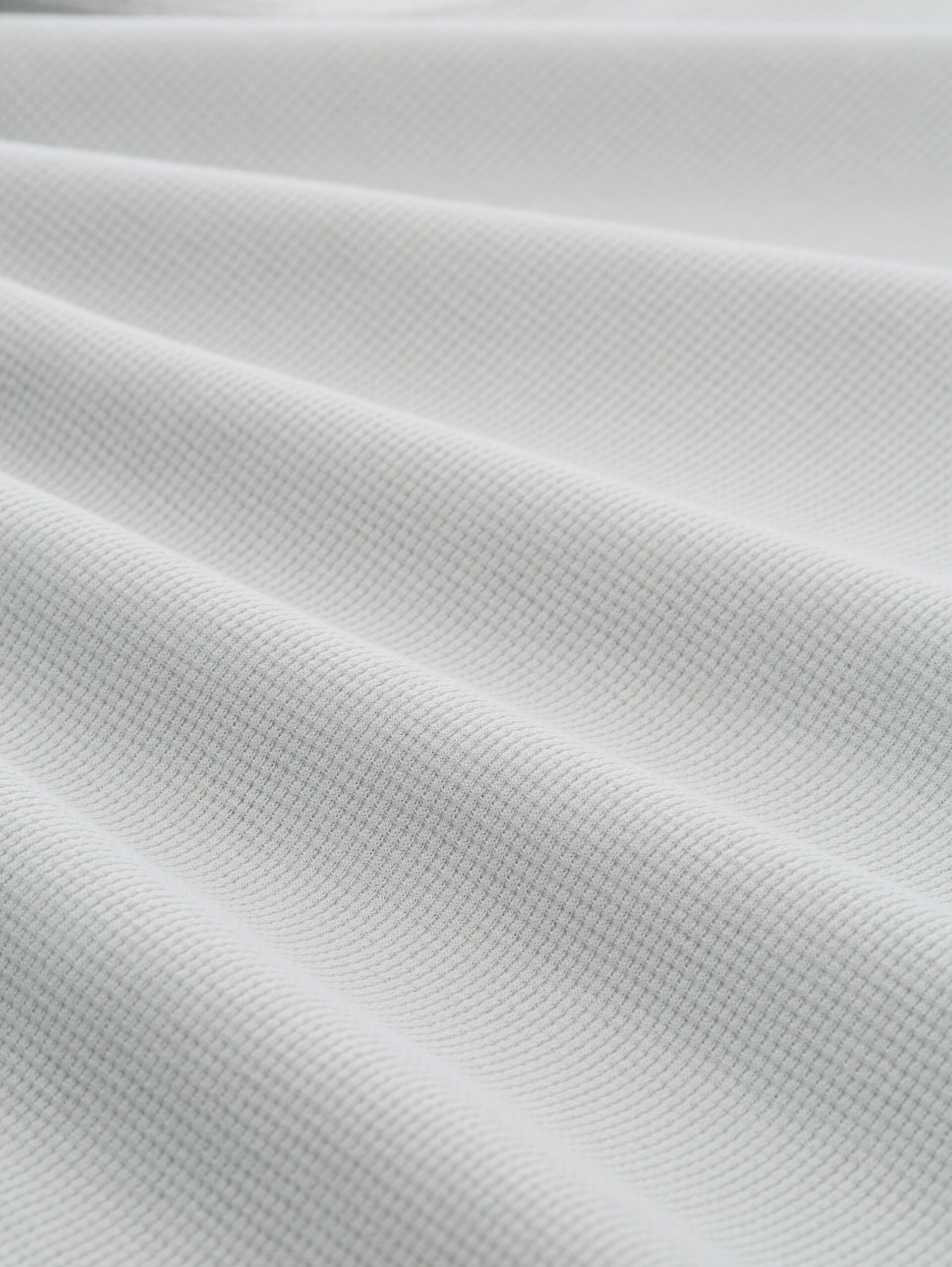 Langarmshirt mit Waffelstruktur - Chalk Grey - Material-Ansicht