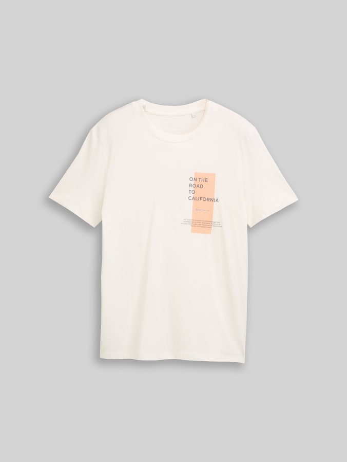 Printed T-shirt by Denim Male, Wool White