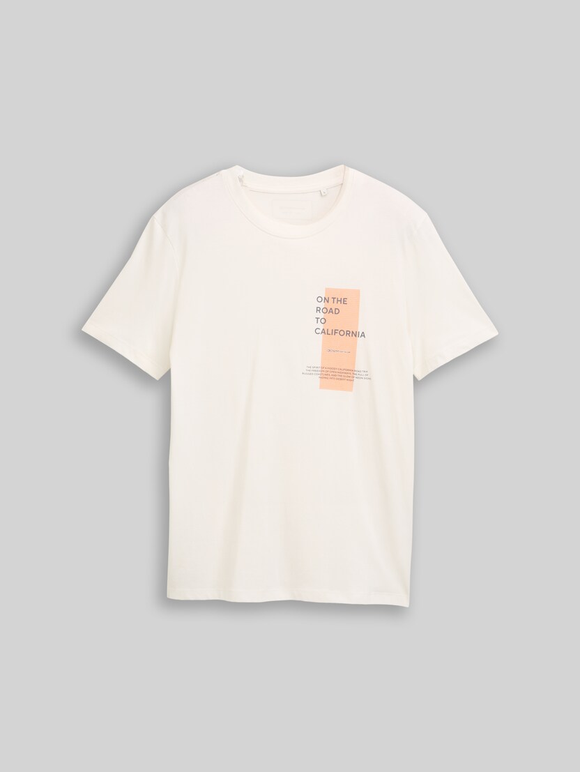 T-shirt met print door Denim Male, Wool White