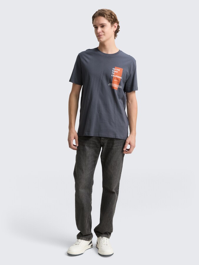 T-Shirt mit Print von Denim Male, urban medium grey