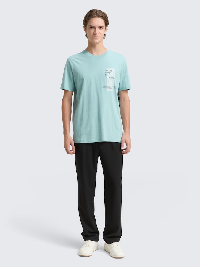 T-Shirt mit Print von Denim Male, dusty horizon mint