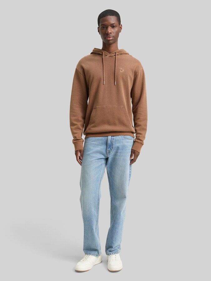 Overdyed Hoodie Sweatshirt von Denim Male, Golden Clay