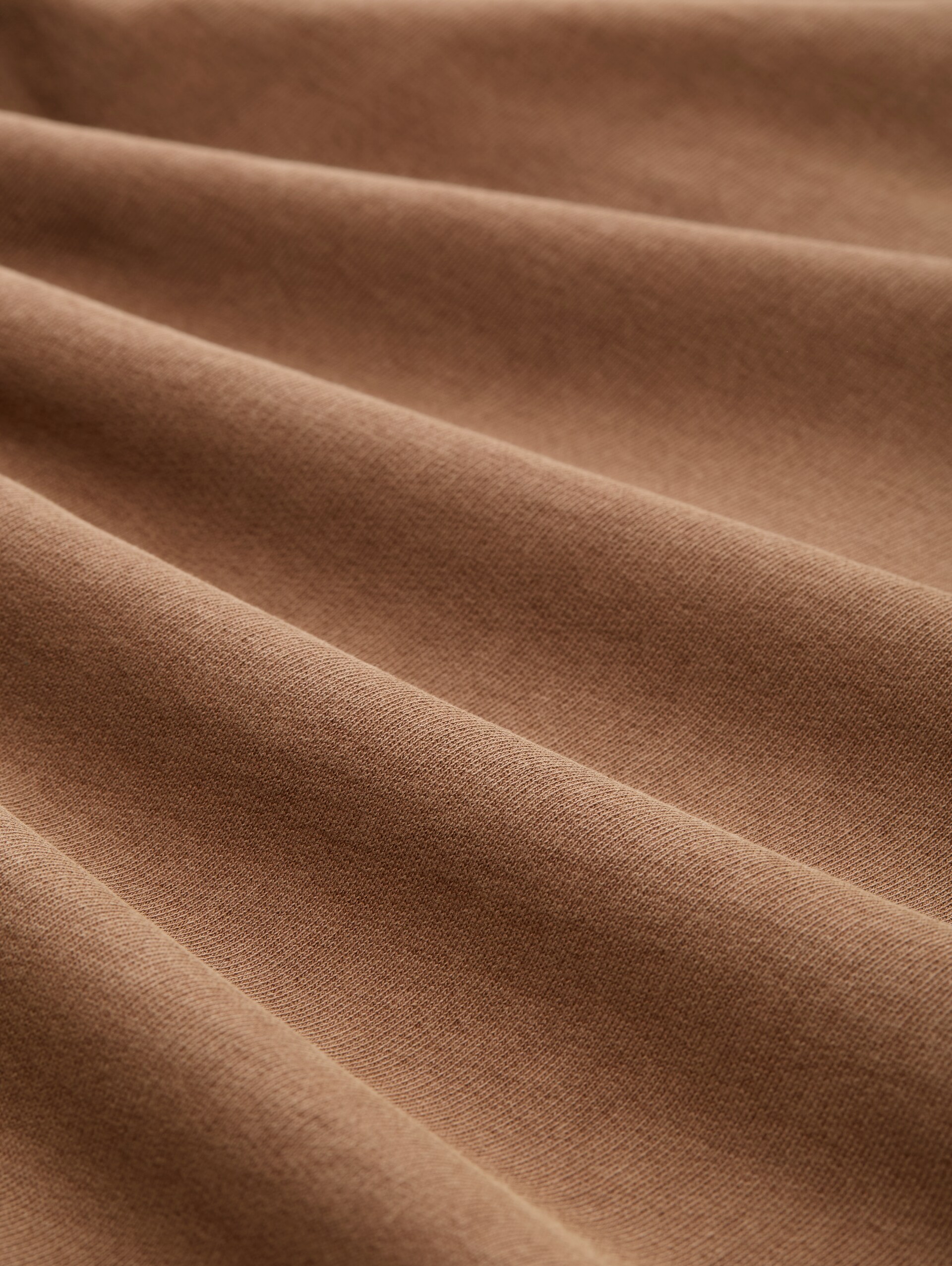 Overdyed hoodie sweatshirt - Golden Clay - Material view