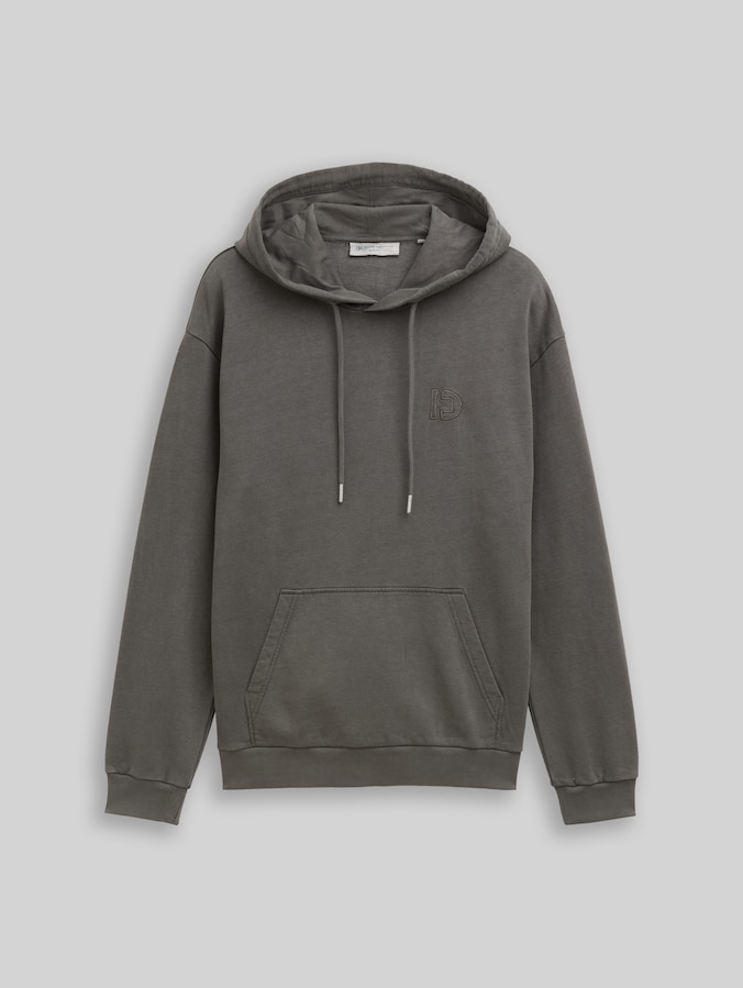 Overdyed Hoodie Sweatshirt von Denim Male, Black