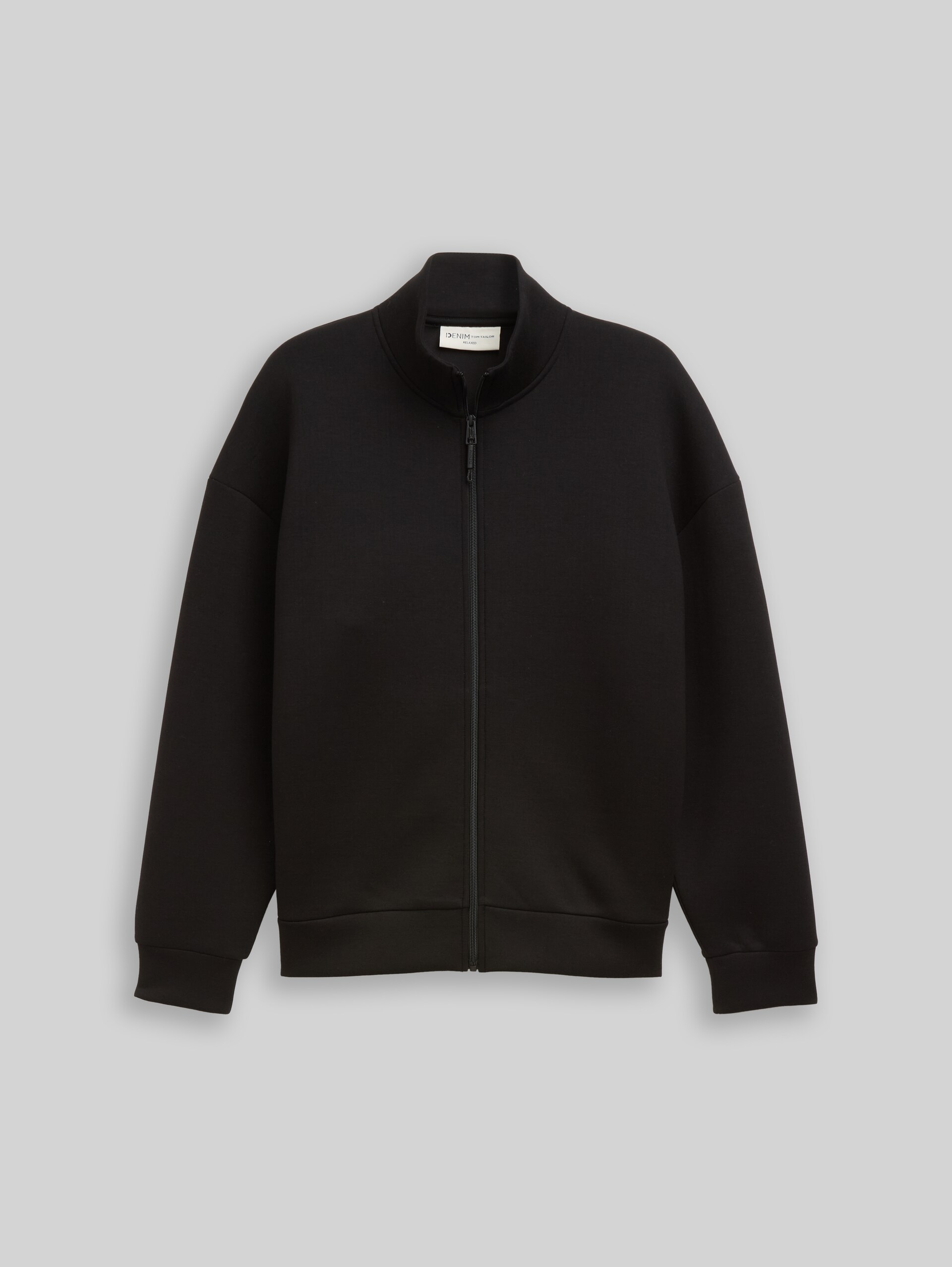 Relaxed Scuba Sweatjacke - Black - Vorder-Produkt-Ansicht